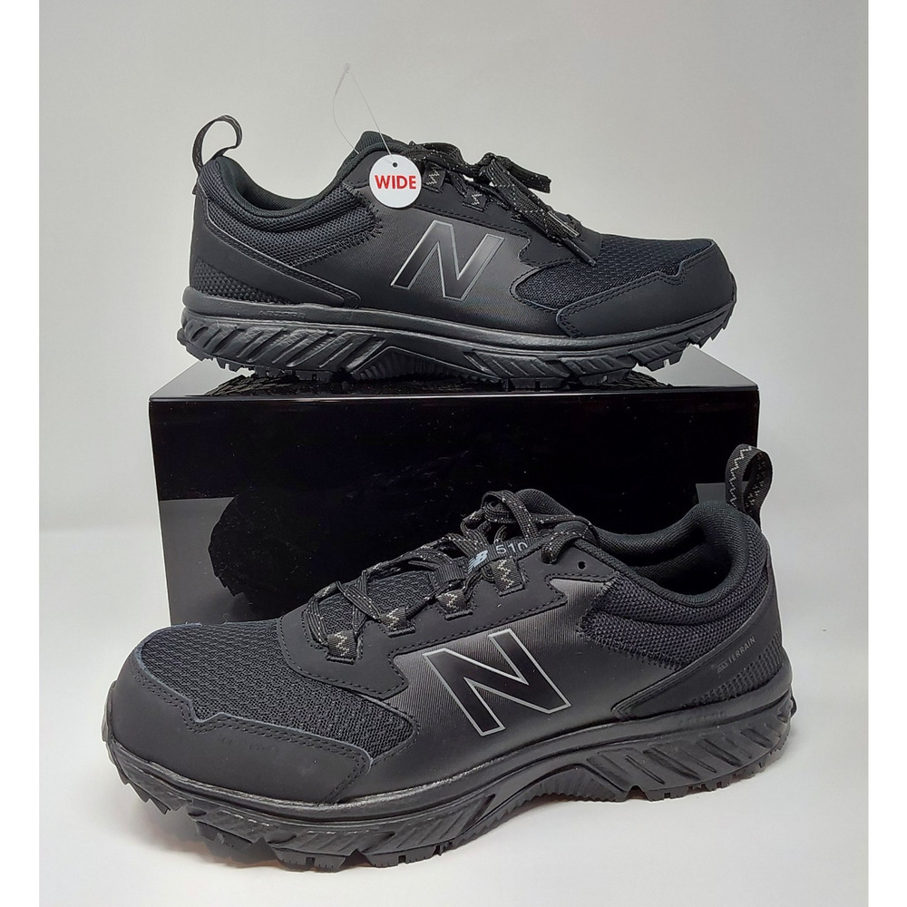 New Balance 510 V5 All Terrain Trail Shoes Black 4E Wide Men’s 10.5